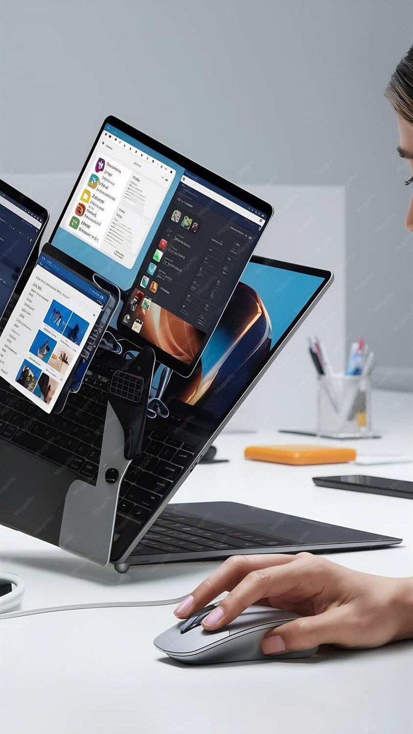 woman using computer mouse with laptop 926199 3858090