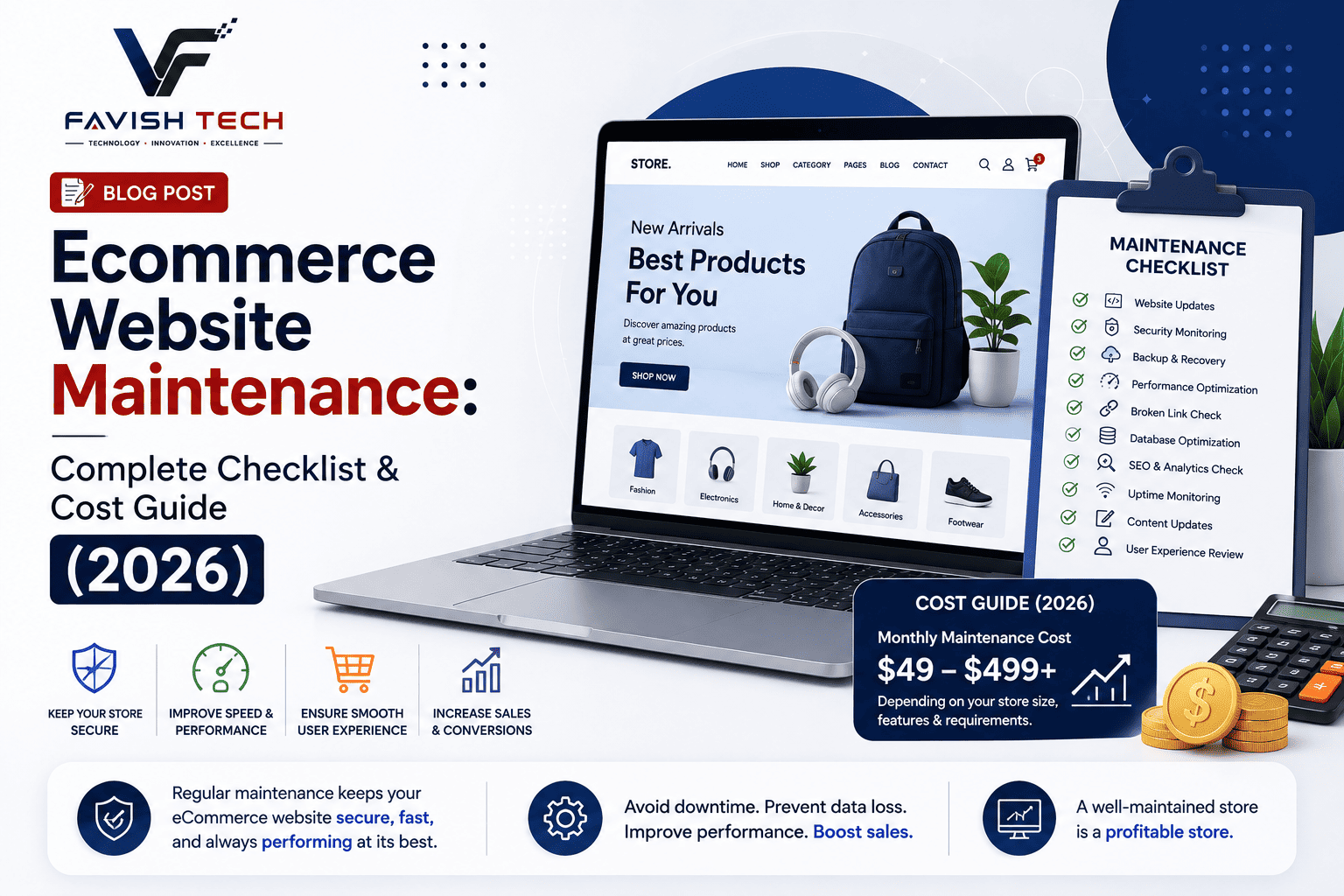 Ecommerce Website Maintenance: Complete Checklist & Cost Guide (2026)