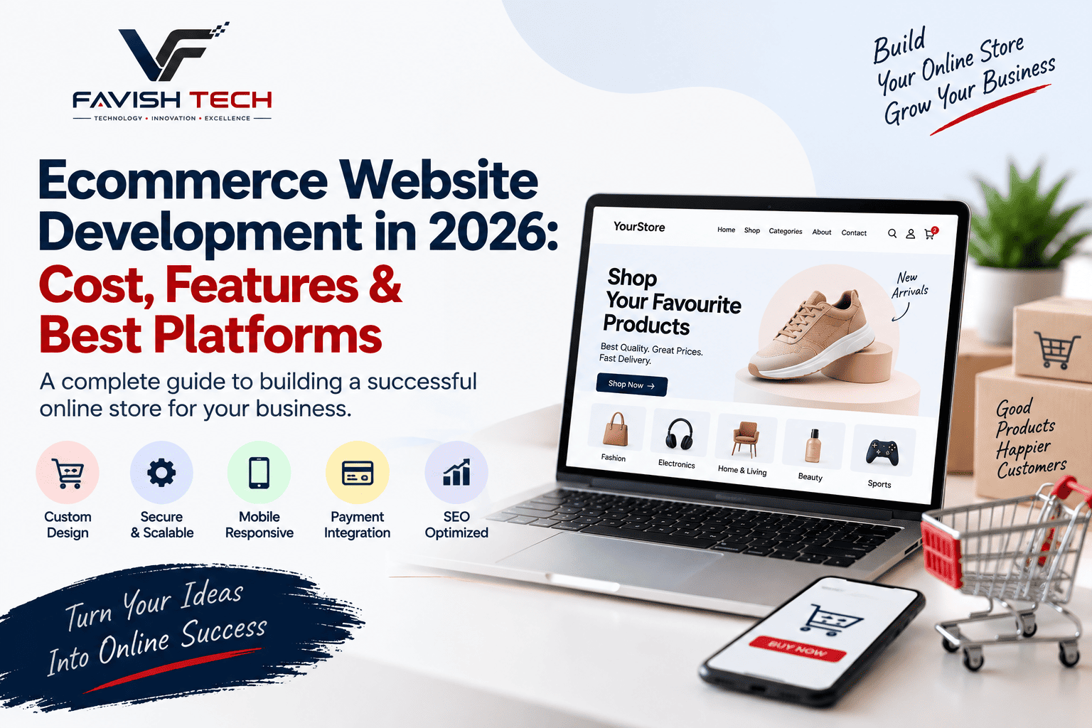 Ecommerce Website Development in 2026: Cost, Features & Best Platforms