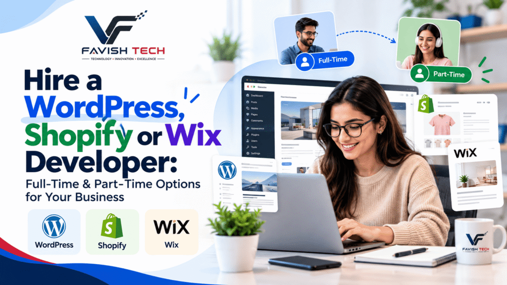 Hire a WordPress, Shopify or Wix Developer: Full-Time & Part-Time Options for Your Business
